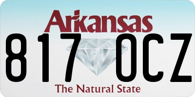 AR license plate 817OCZ