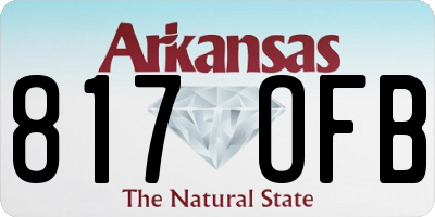 AR license plate 817OFB