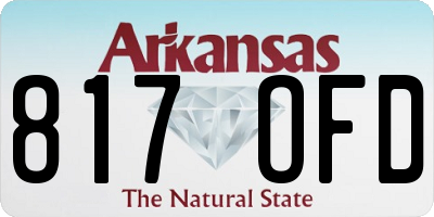 AR license plate 817OFD