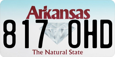 AR license plate 817OHD