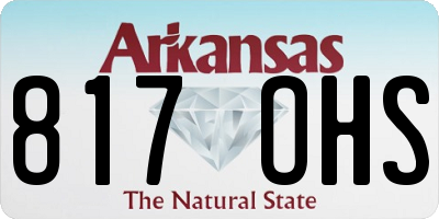 AR license plate 817OHS