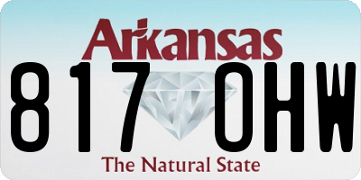 AR license plate 817OHW