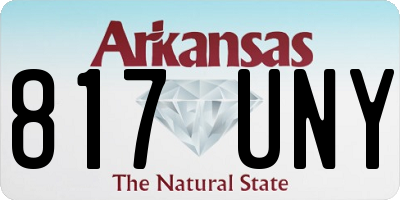 AR license plate 817UNY