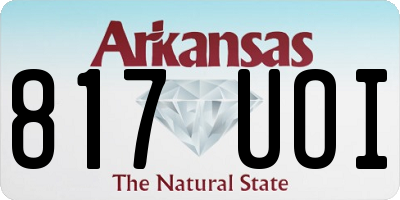 AR license plate 817UOI
