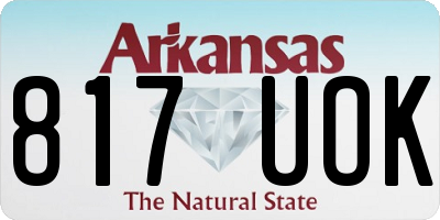 AR license plate 817UOK