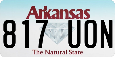 AR license plate 817UON