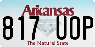 AR license plate 817UOP