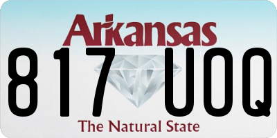 AR license plate 817UOQ