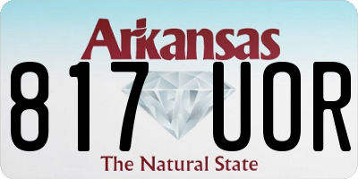 AR license plate 817UOR