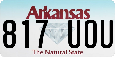 AR license plate 817UOU
