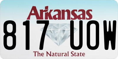 AR license plate 817UOW