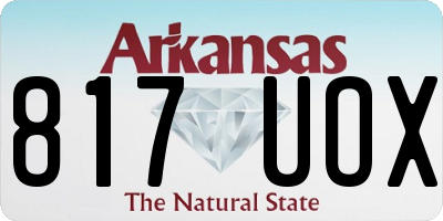 AR license plate 817UOX