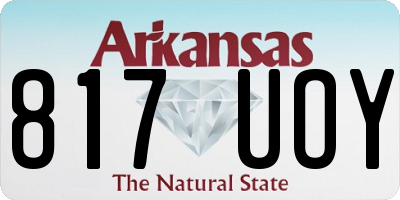 AR license plate 817UOY