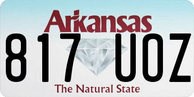 AR license plate 817UOZ