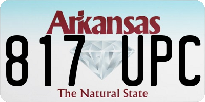AR license plate 817UPC