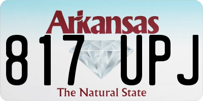 AR license plate 817UPJ