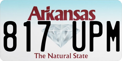 AR license plate 817UPM
