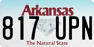 AR license plate 817UPN