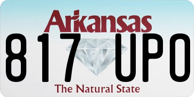 AR license plate 817UPO