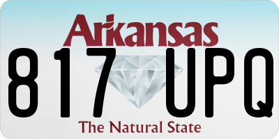 AR license plate 817UPQ