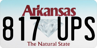 AR license plate 817UPS