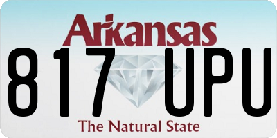 AR license plate 817UPU
