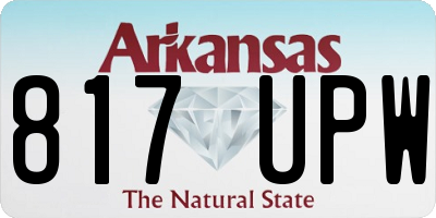 AR license plate 817UPW