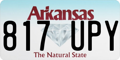 AR license plate 817UPY