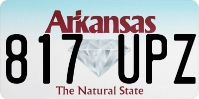 AR license plate 817UPZ