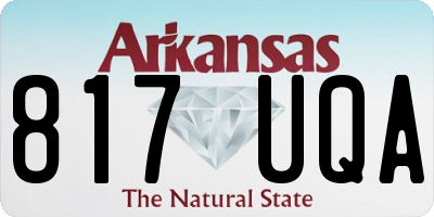 AR license plate 817UQA