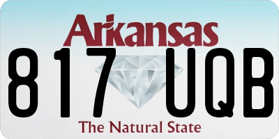 AR license plate 817UQB