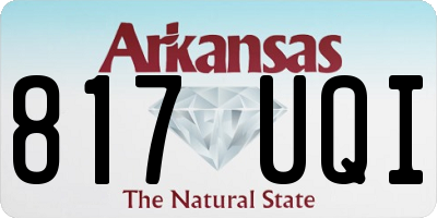 AR license plate 817UQI