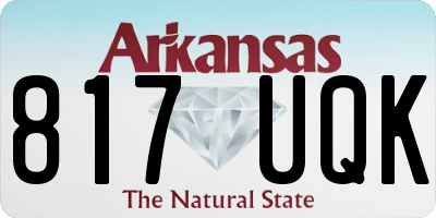 AR license plate 817UQK