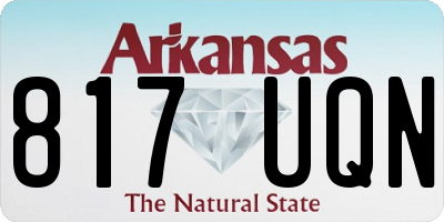 AR license plate 817UQN