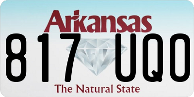 AR license plate 817UQO