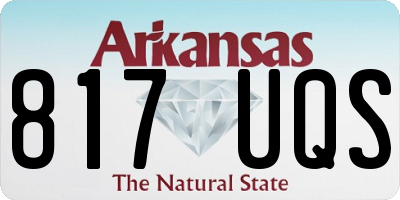 AR license plate 817UQS