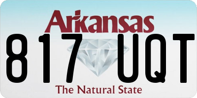 AR license plate 817UQT