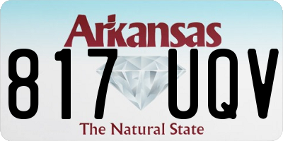 AR license plate 817UQV