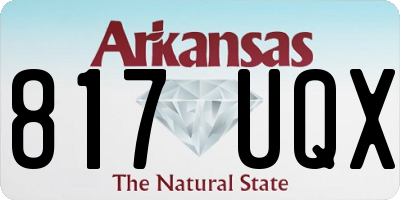 AR license plate 817UQX