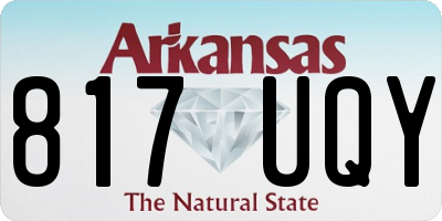 AR license plate 817UQY