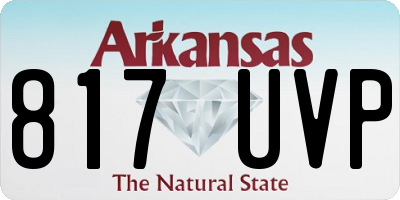 AR license plate 817UVP