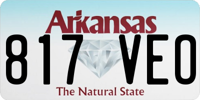AR license plate 817VEO