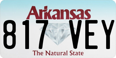 AR license plate 817VEY