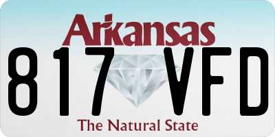 AR license plate 817VFD