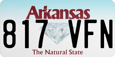 AR license plate 817VFN