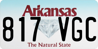 AR license plate 817VGC