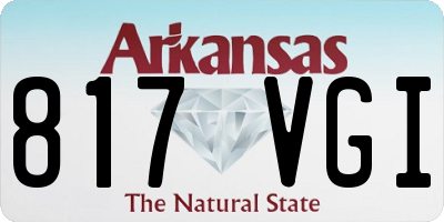 AR license plate 817VGI