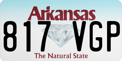AR license plate 817VGP