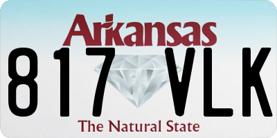 AR license plate 817VLK