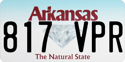 AR license plate 817VPR